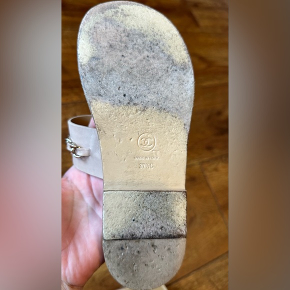 ⚠️⚠️clearance⚠️⚠️Chanel co chain nude sandals 37.5C - Picture 6 of 14